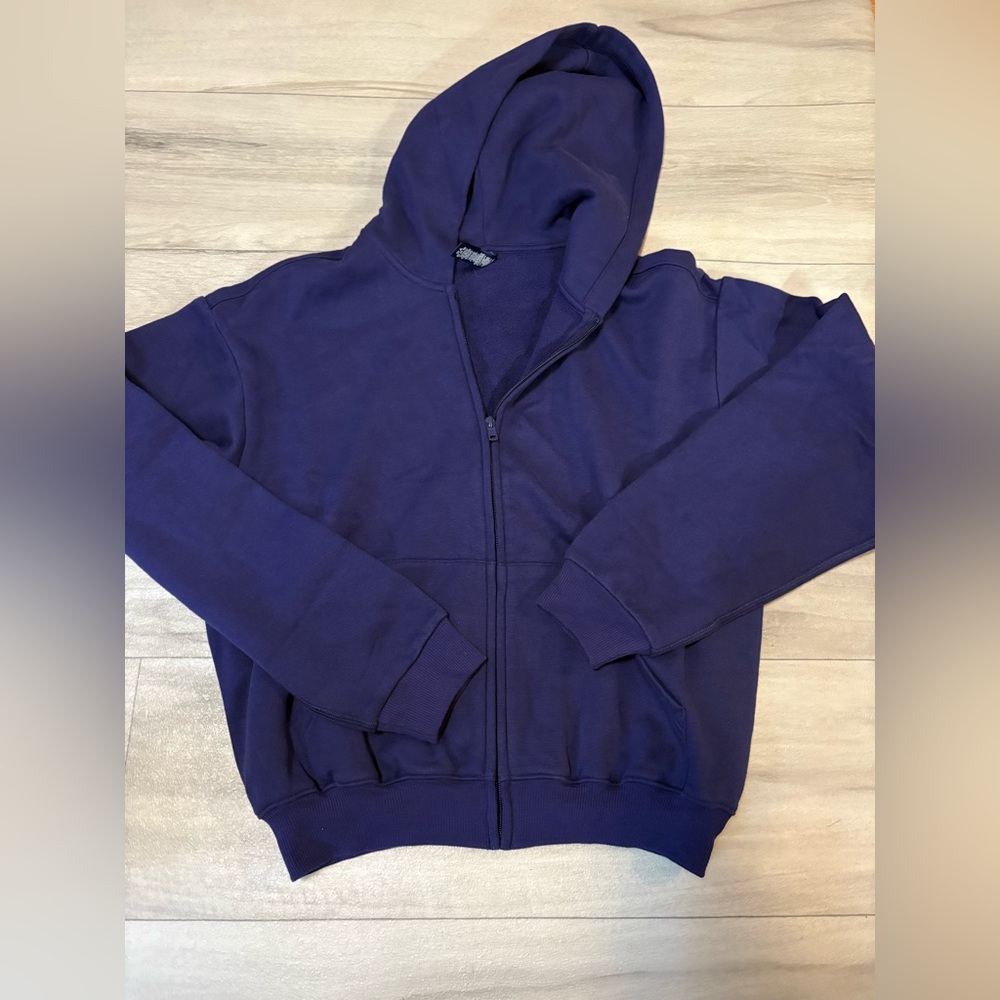 Skims Cotton Fleece Zip Up Hoodie - Picture 2 of 3